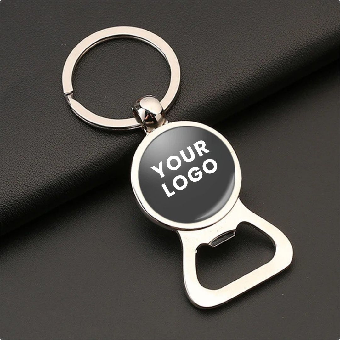 Corporate Logo Metal Bottle Opener Keychain